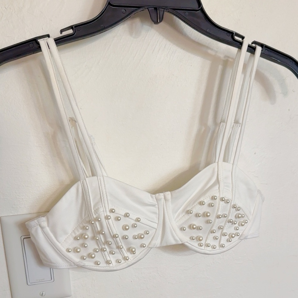 12th TRIBE PEARL EMBELLISHED BRA BUSTIER - Picture 4 of 6